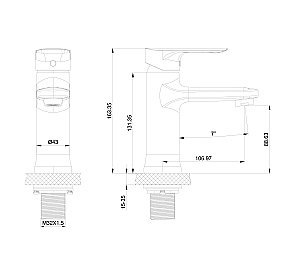 Смеситель для раковины WONZON & WOGHAND WW-XH-011-CR хром купить в интернет-магазине сантехники Sanbest