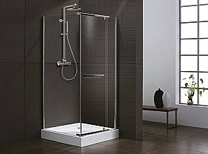 Душевой уголок CeruttiSpa MIMI 90x90 ZQ91T стекло прозрачное/профиль хром купить в интернет-магазине Sanbest
