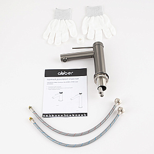 Смеситель для раковины Abber Emotion 316 AF8810BGG брашированная оружейная сталь купить в интернет-магазине сантехники Sanbest