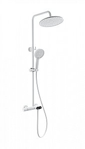 Душевая система с термостатом WONZON & WOGHAND MUSE Corno, Белый матовый (WW-B2091-A-MW) купить в интернет-магазине сантехники Sanbest