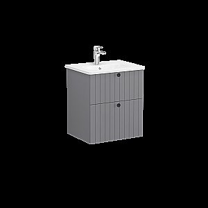 Тумба с раковиной VitrA Root Groove 69417 60 матовый серый для ванной в интернет-магазине Sanbest