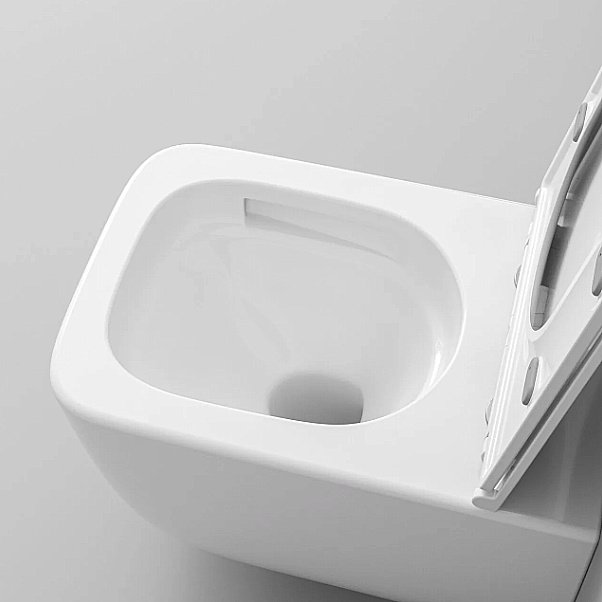 Унитаз подвесной Grossman GR-4409SQ белый, безободковый, с крышкой микролифт, слив торнадо купить в интернет-магазине Sanbest