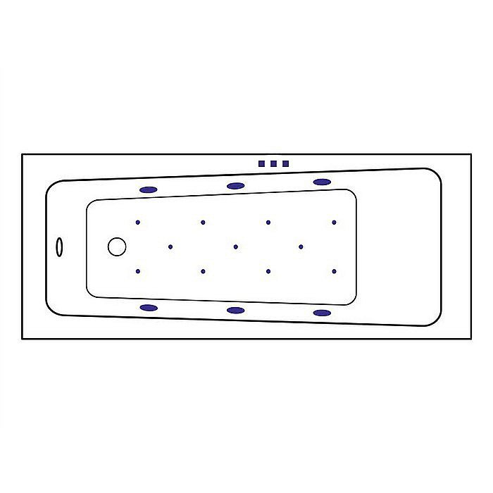 Ванна акриловая EXCELLENT Ava RELAX WAEX.AVA17.RELAX.GL 170x70 белая с гидромассажем купить в интернет-магазине Sanbest