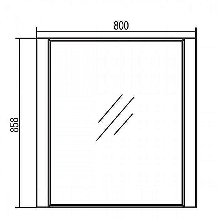 Зеркало Акватон Ария 80 белое в ванную от интернет-магазине сантехники Sanbest