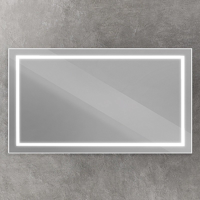 Зеркало BelBagno Kraft SPC-KRAFT-1400-800-SENS-AL сатин в ванную от интернет-магазине сантехники Sanbest