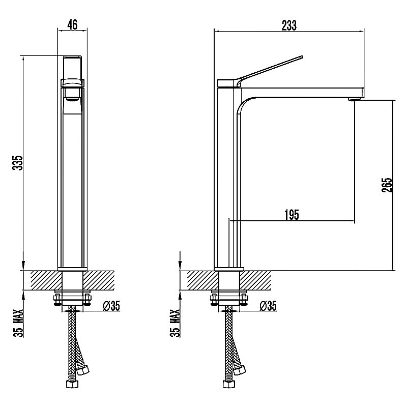 Смеситель для раковины Azario VISE AZ-VQQ168R30PA черный матовый купить в интернет-магазине сантехники Sanbest