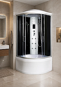Душевая кабина River Dunay 44 80x80 стекло тонированное купить в интернет-магазине Sanbest