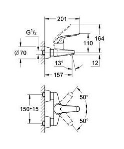 Смеситель для раковины Grohe Euroeco Special 32776 000 купить в интернет-магазине сантехники Sanbest