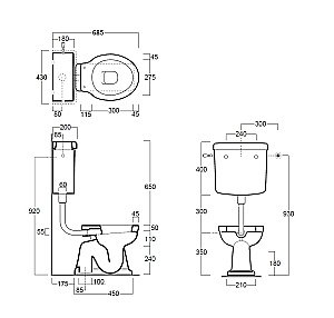 Унитаз SIMAS Londra LO901 с низким бачком, белый/золото купить в интернет-магазине Sanbest