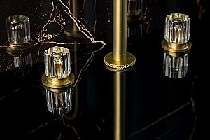 Смеситель для раковины Boheme ELEGANTE 152-MG-EL матовое золото купить в интернет-магазине сантехники Sanbest