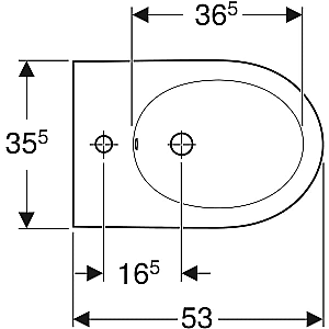 Биде подвесное Geberit iCon 501.898.00.1 белое купить в интернет-магазине Sanbest
