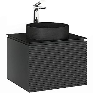 Тумба с раковиной Jorno Stone 60 антрацит для ванной в интернет-магазине Sanbest