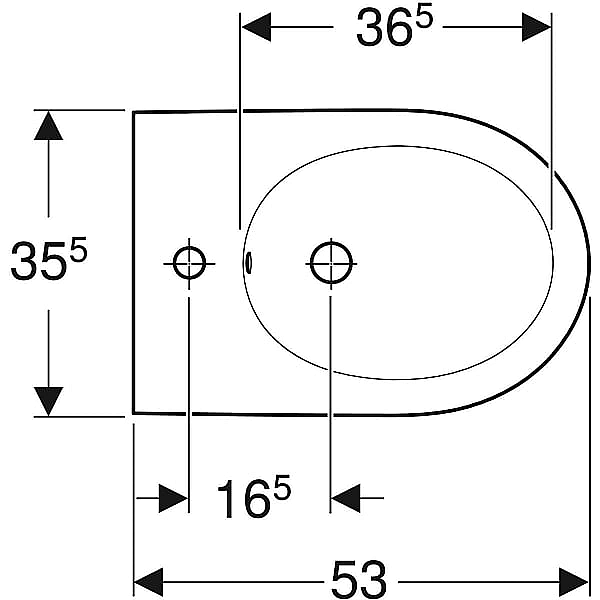 Биде подвесное Geberit iCon 501.898.00.1 белое купить в интернет-магазине Sanbest