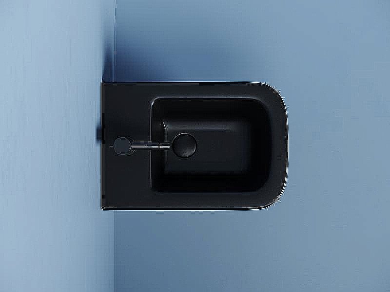Биде подвесное Ceramica Nova Union CN4010MB черное матовое купить в интернет-магазине Sanbest