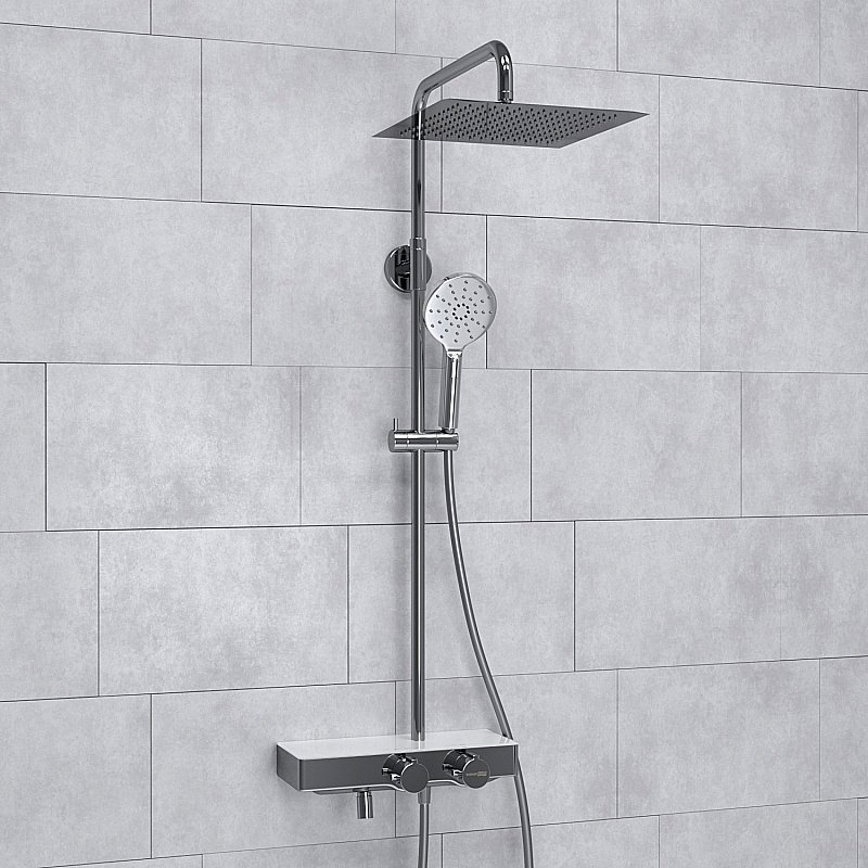 Душевая система WasserKraft Aller SET2643 Thermo хром купить в интернет-магазине сантехники Sanbest