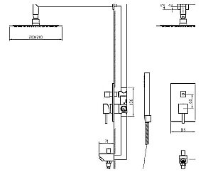 Душевая система RGW Shower Panels SP-54 купить в интернет-магазине сантехники Sanbest