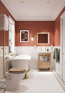 Диспенсер Burlington Guild GU011G золото/белый купить в интернет-магазине сантехники Sanbest