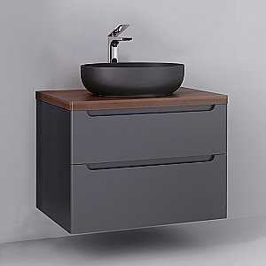 Тумба с раковиной Jorno Wood 80 серая для ванной в интернет-магазине Sanbest