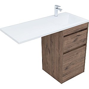 Тумба с раковиной Aquanet Токио 48 333647 дуб веллингтон для ванной в интернет-магазине Sanbest