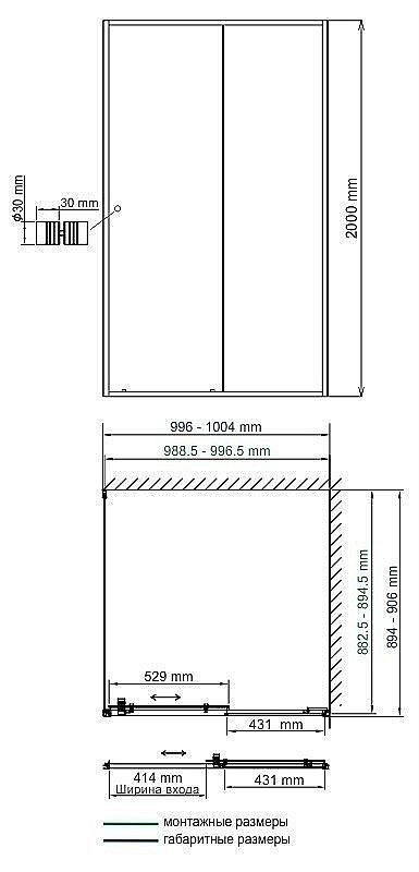 Душевой уголок WasserKRAFT Rhin 44S22 90x100 купить в интернет-магазине Sanbest