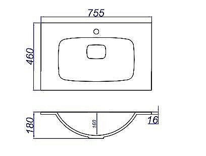 Тумба с раковиной Aqwella Майами 75 дуб сонома для ванной в интернет-магазине Sanbest