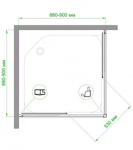 Душевой уголок Royal Bath RB90HPD-C 90х90 матовый купить в интернет-магазине Sanbest