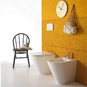 Унитаз приставной GLOBO Forty3 FO002.BI купить в интернет-магазине Sanbest