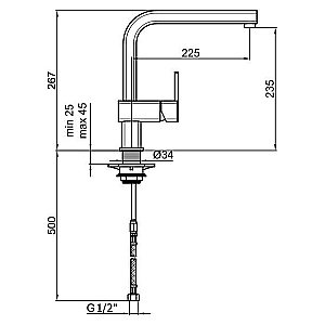 Смеситель для кухни Webert Kitchen Dado DA920302015 купить в интернет-магазине сантехники Sanbest