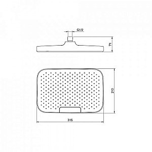 Верхний душ BERGES U1 070011 хром купить в интернет-магазине сантехники Sanbest