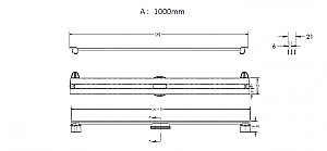 Душевой лоток боковой Berges Super Slim 100 091155 хром глянец купить в интернет-магазине Sanbest