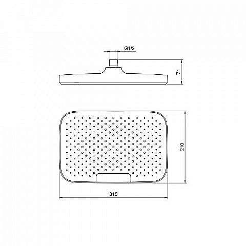 Верхний душ BERGES U1 070011 хром купить в интернет-магазине сантехники Sanbest