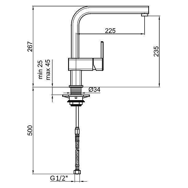 Смеситель для кухни Webert Kitchen Dado DA920302015 купить в интернет-магазине сантехники Sanbest