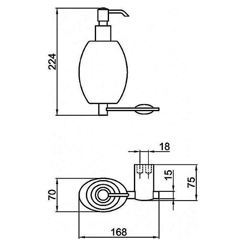 Дозатор для жидкого мыла Webert Aria AI500201015 купить в интернет-магазине сантехники Sanbest