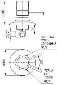 Смеситель для душа Rav-Slezak TERMOSTAT DT283CMAT купить в интернет-магазине сантехники Sanbest