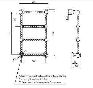 Полотенцесушитель Migliore Cleopatra хром купить в интернет-магазине сантехники Sanbest