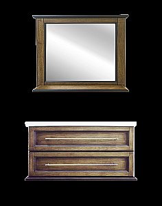 Зеркало Misty Винтаж 100x80 дуб в ванную от интернет-магазине сантехники Sanbest