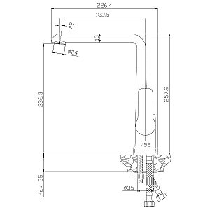 Смеситель для кухни Rossinka W W35-23 купить в интернет-магазине сантехники Sanbest