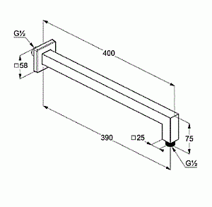 Держатель верхнего душа Kludi A-QA6654405-00 хром купить в интернет-магазине сантехники Sanbest