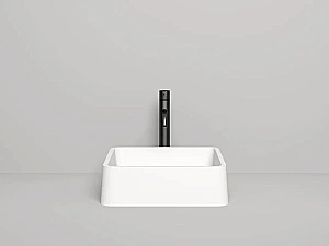 Раковина накладная Salini Gloria 02 1102202M 41,5 из искусственного камня S-Stone, белая матовая купить в интернет-магазине Sanbest