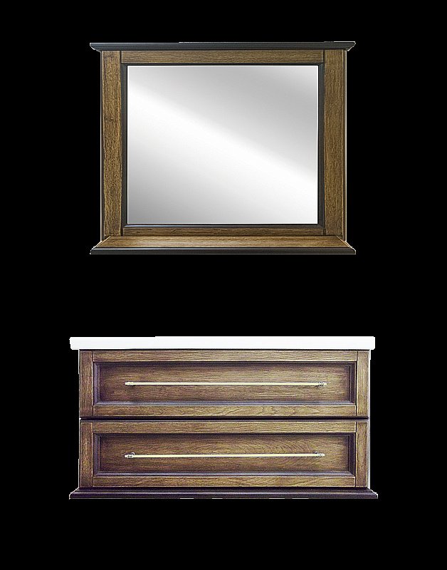 Зеркало Misty Винтаж 100x80 дуб в ванную от интернет-магазине сантехники Sanbest