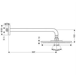 Верхний душ Hansgrohe Raindance Ecosmart 27461000 купить в интернет-магазине сантехники Sanbest