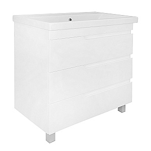 Тумба с раковиной Azario KANTRI 80/3 Н CS00097257 белая для ванной в интернет-магазине Sanbest