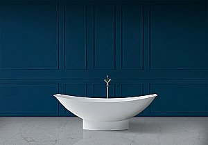 Ванна из искусственного камня ABBER Stein AS9610 180х80 белая матовая купить в интернет-магазине Sanbest