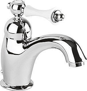 Смеситель для раковины Cezares Margot LSM1-01 N хром/ручка черная купить в интернет-магазине сантехники Sanbest