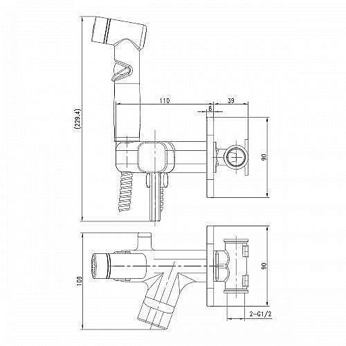 Гигиенический душ Lemark Solo LM7165GM купить в интернет-магазине сантехники Sanbest