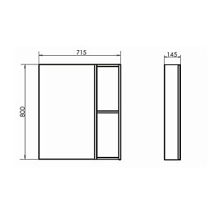 Зеркальный шкаф Comforty Дуэт 00-00009924 75 дуб натуральный в ванную от интернет-магазине сантехники Sanbest