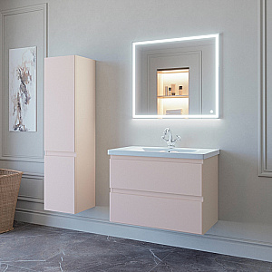 Тумба с раковиной Caprigo Forte 80 два ящика, цвет на выбор/эмаль для ванной в интернет-магазине Sanbest