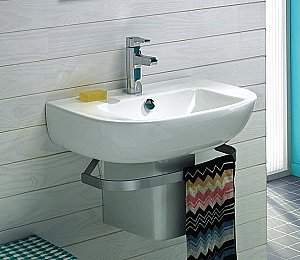 Раковина с полупьедесталом Jacob Delafon ODEON UP 56 E4737-00/18566W-00 белая купить в интернет-магазине Sanbest