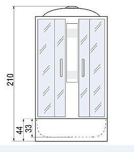 Душевая кабина River Nara Light 44 90x90 МТ купить в интернет-магазине Sanbest