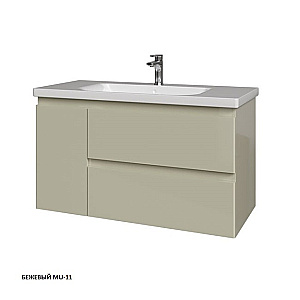 Тумба с раковиной Caprigo Forte 100 два ящика, одна дверь слева, цвет на выбор для ванной в интернет-магазине Sanbest